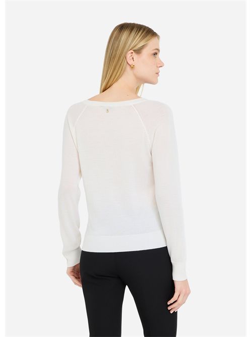 Maglia in lana con pizzo LIU JO | CF5423MA82O/X0718